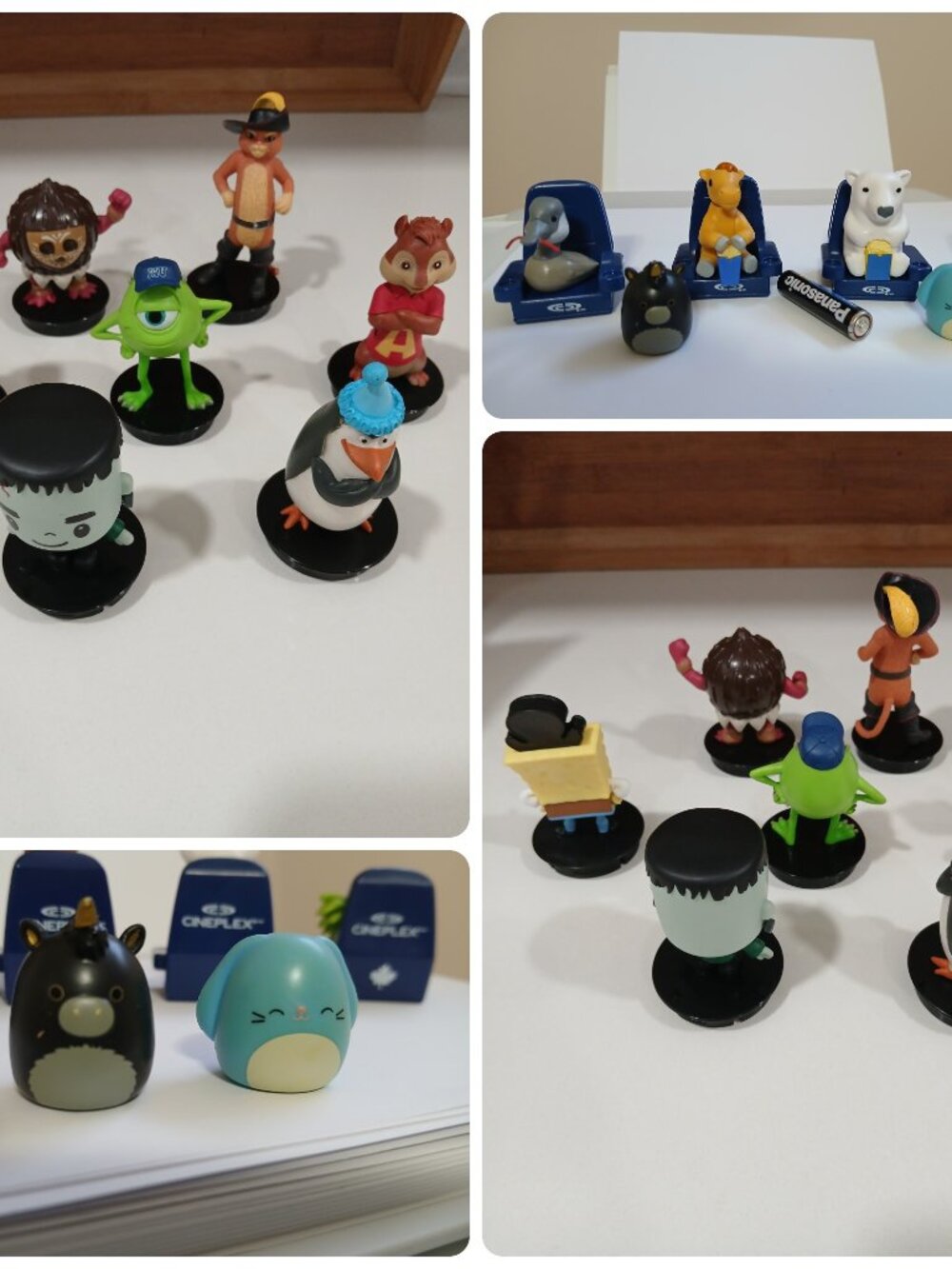 Cinaplex Toys. Cup Toppers,Seated Characters, Squish Mallow,Kinder Surprise Cars